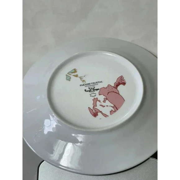 Royal Limoges Paradis Vegetal Salad Dessert Plates France White Porcelain 8.5" - Picture 3 of 5